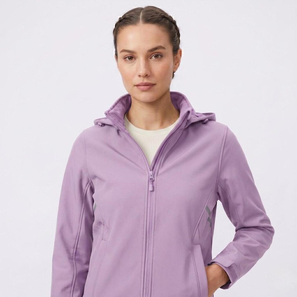 Jaqueta Feminina Em Neoprene Com Capuz