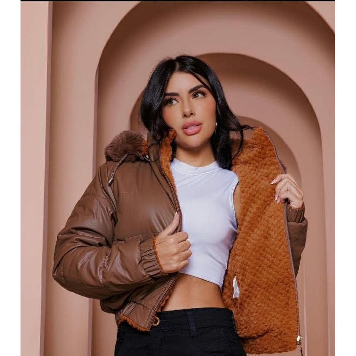 Jaqueta Feminina Jaqueta Ellus Masculina Dupla Face Jaqueta Puffer