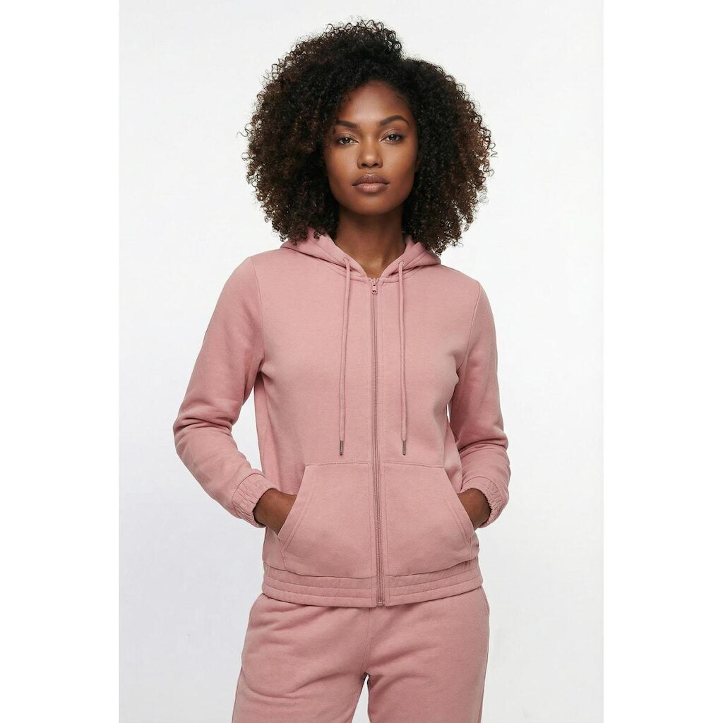 Jaqueta feminina moletom com capuz 61377