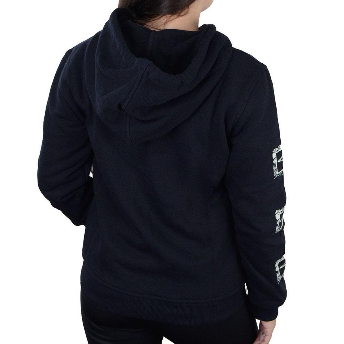 Jaqueta Feminina NicoBoco Moletom Onix Preta 76569 Zattini