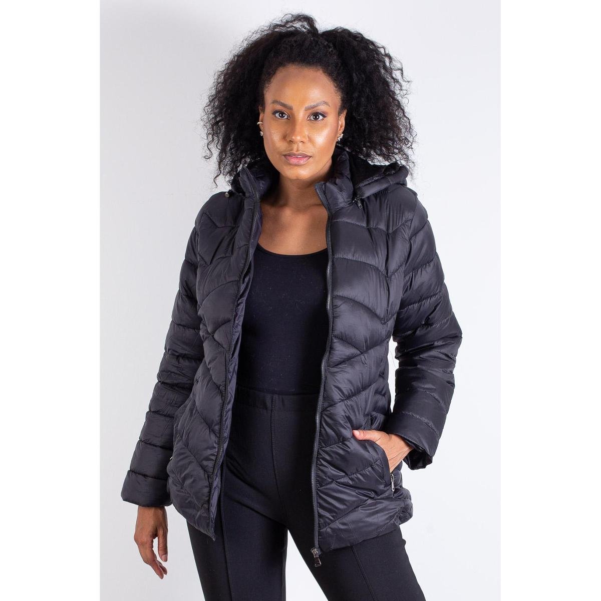 Casaco Dupla Face Blusa De Frio Nylon Feminina Jaqueta Nylon Sem