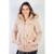 Jaqueta feminina nylon reversível com pelo 84293 - Bege