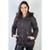 Jaqueta feminina nylon reversível com pelo 84293 - Chumbo