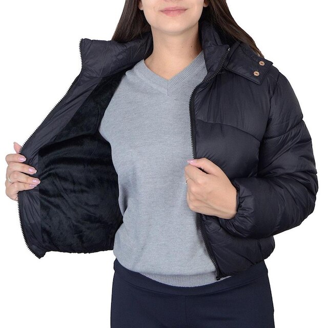 Jaqueta Feminina Pellini Bomber Peluciada Preta - GD662