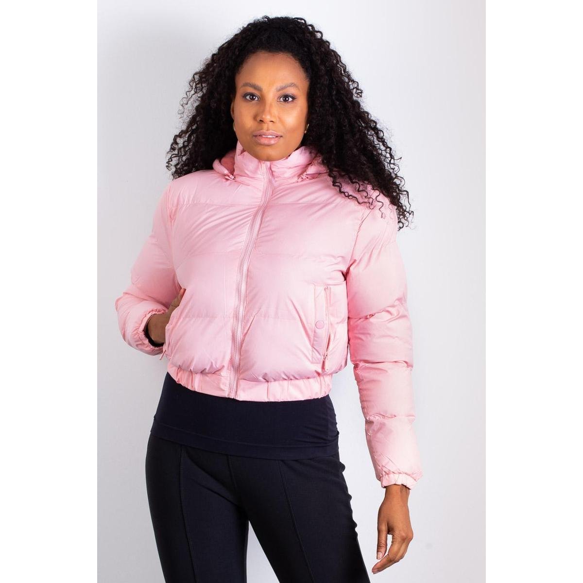 Jaqueta feminina puffer com capuz 44007 Zattini