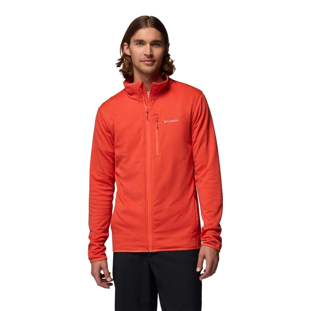 Jaqueta Fleece Columbia Masculina Essential Hike™ Grid Full Zip