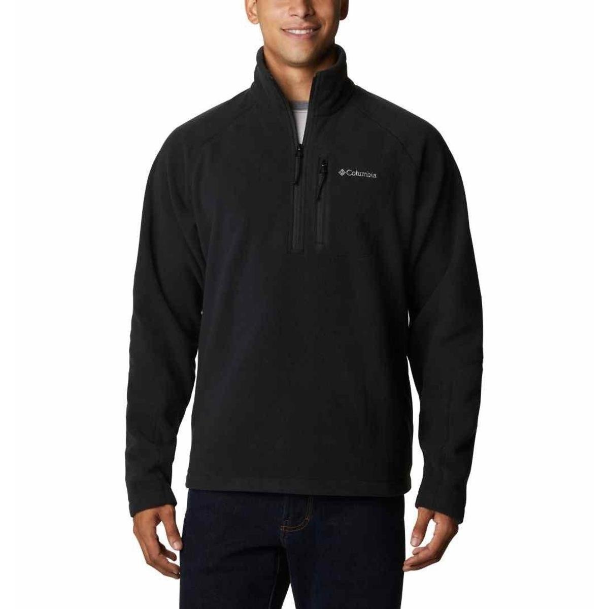Jaqueta Fleece Masculina Columbia Fast Trek IIl Half Zip Verde - M - Preto Menor preço em Jaqueta Fleece Masculina Columbia Fast Trek IIl Half Zip Verde - M - Preto