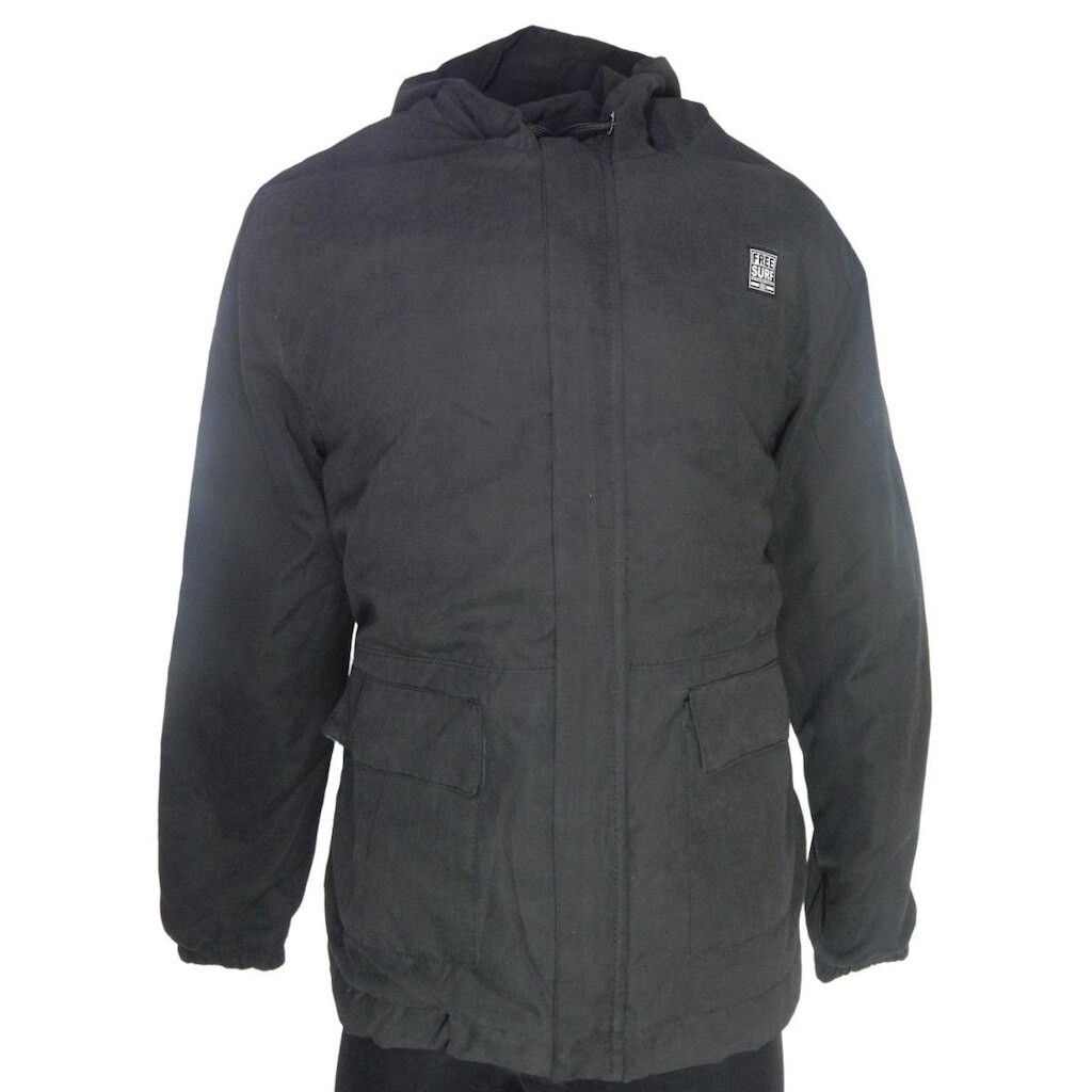 Jaqueta Freesurf Masculina Parka Preta