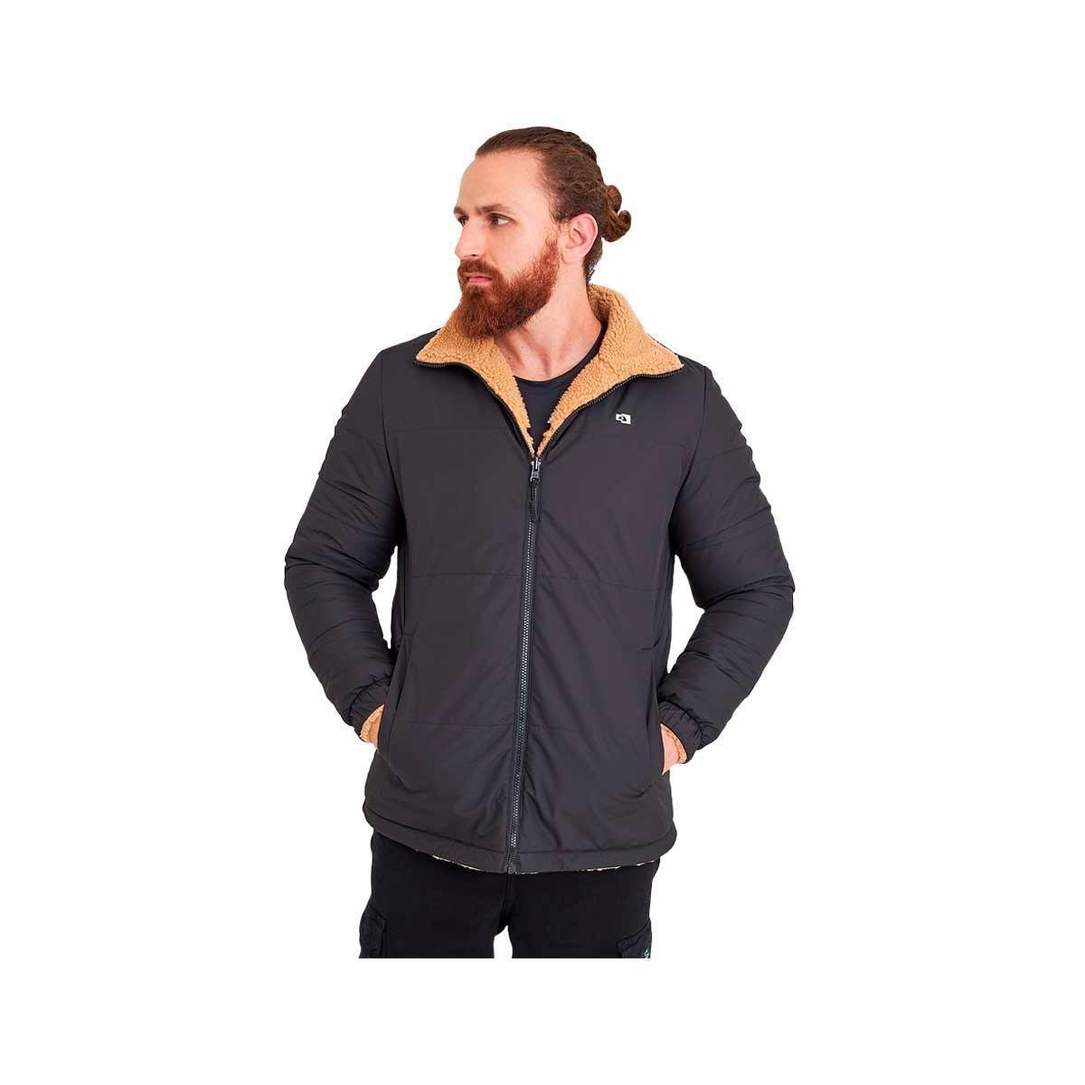 Jaqueta Tookas Preto Marrom Claro Compre Online Zattini