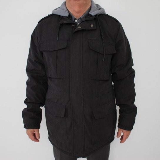 Jaqueta Gangster Sarja C/Capuz Masculina Zattini