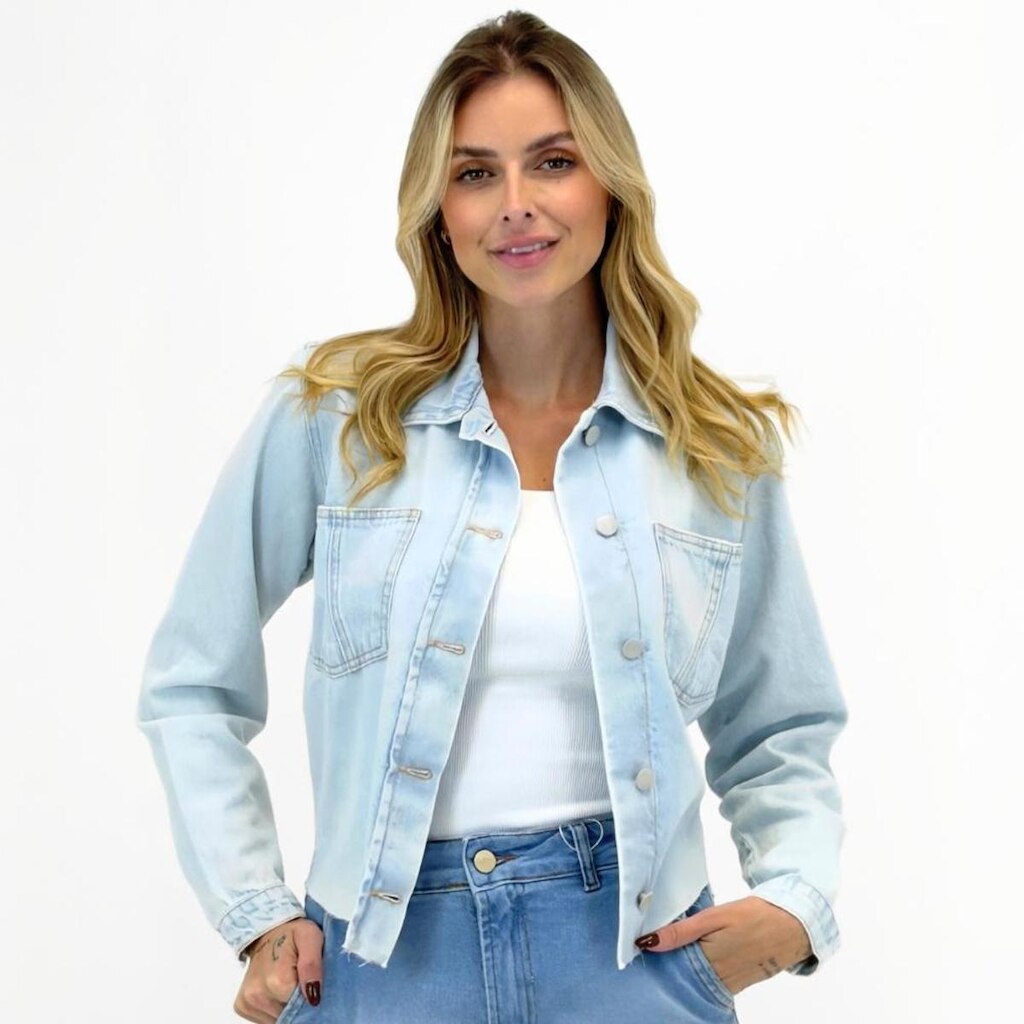 Jaqueta Geração Moderna Jeans Curta Feminina