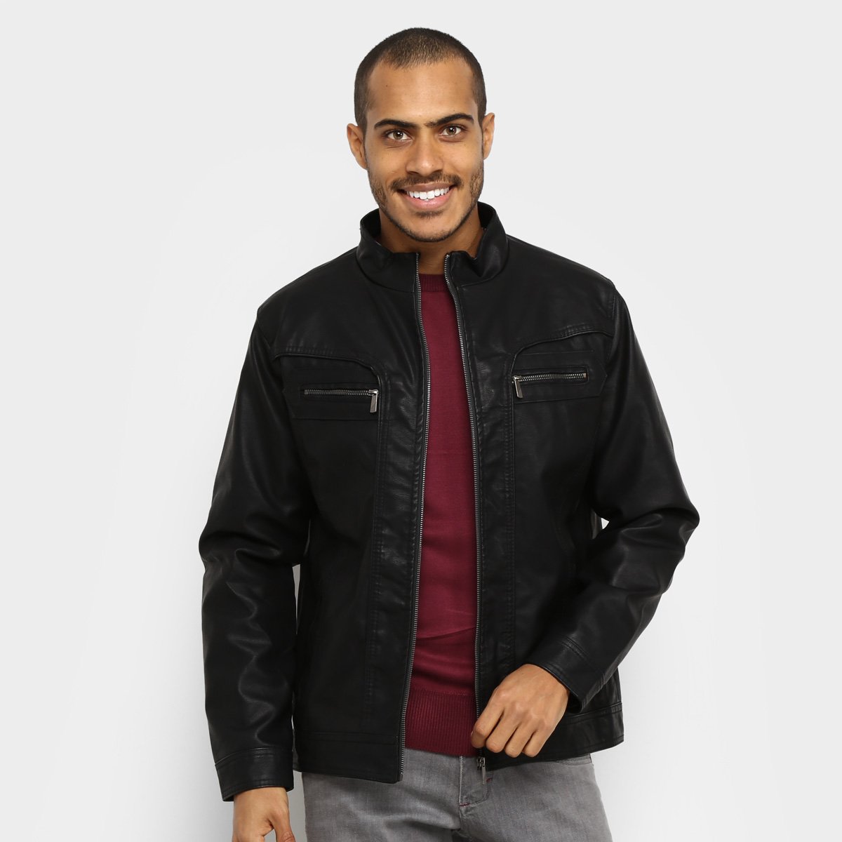Jaqueta Giorgio Bianco Basic Masculina - Preto Menor preço em Jaqueta Giorgio Bianco Basic Masculina - Preto