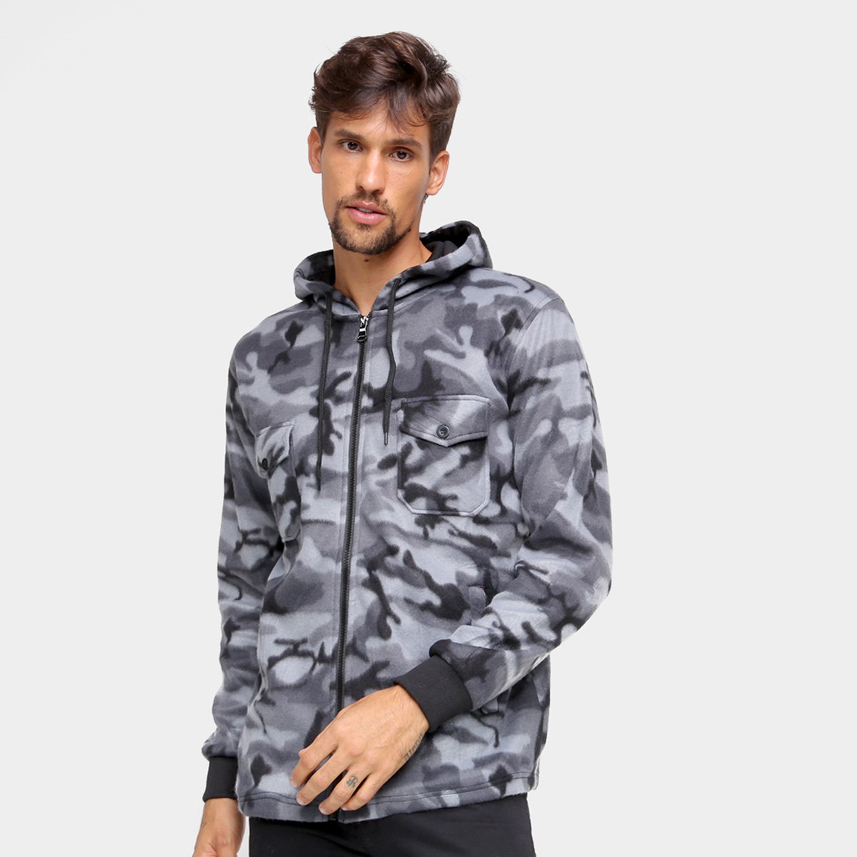 Jaqueta Giorgio Bianco Camuflada Capuz Masculina - Cinza é ruim? Jaqueta Giorgio Bianco Camuflada Capuz Masculina - Cinza é boa?