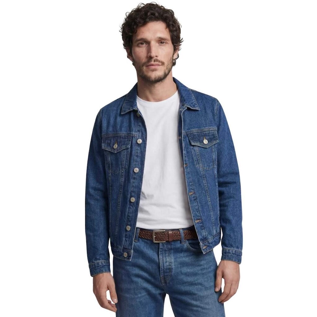 Jaqueta Hering Jeans Masculina Trucker Azul