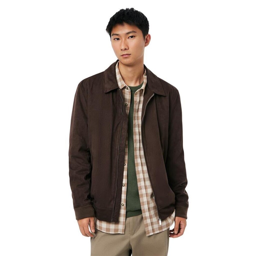 Jaqueta Hering Masculina Bomber Em Suede