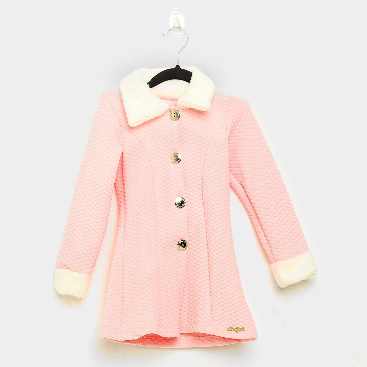 sobretudo feminino rosa claro