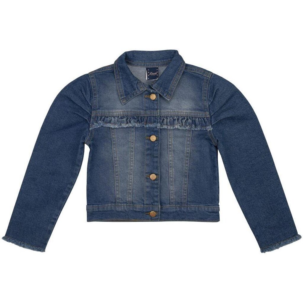 Jaqueta Infantil Look Jeans c/ Babado Jeans - UNICA - 02