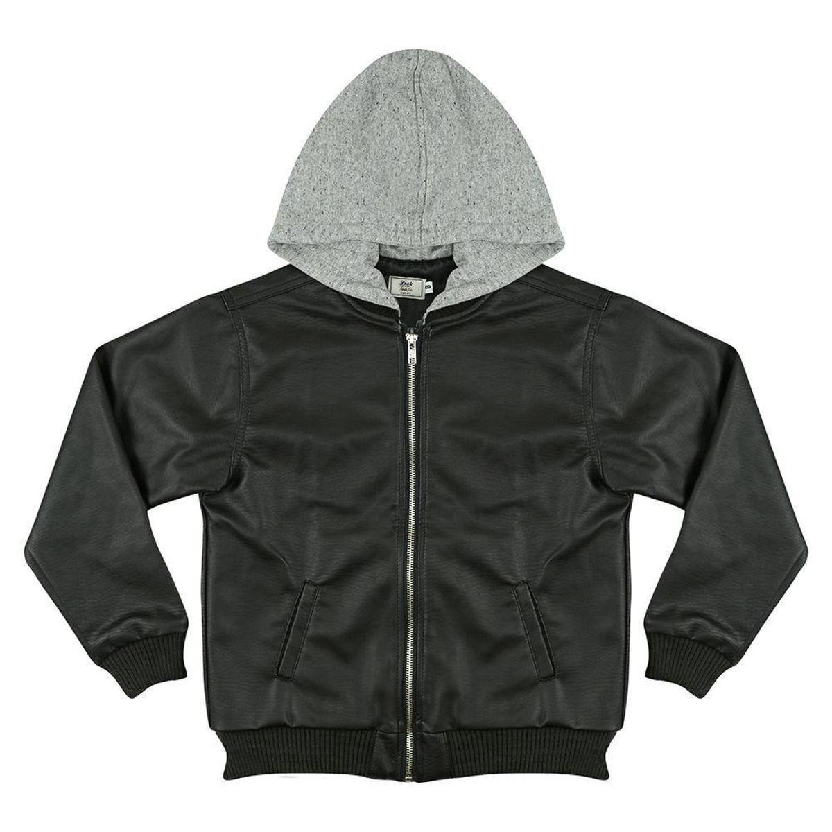 jaqueta jeans couro masculina