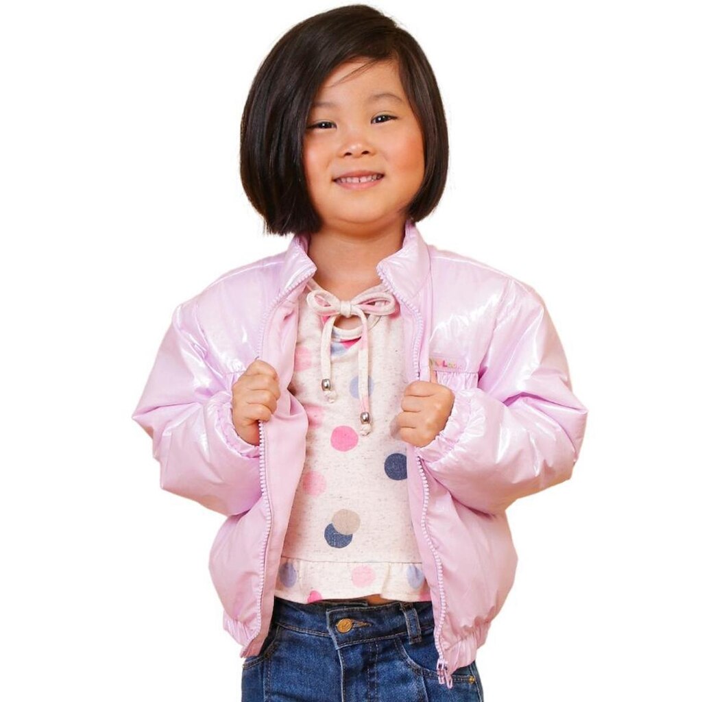 Jaqueta Infantil Look Jeans Puff Holográfica Lilás - 08 - LILAS