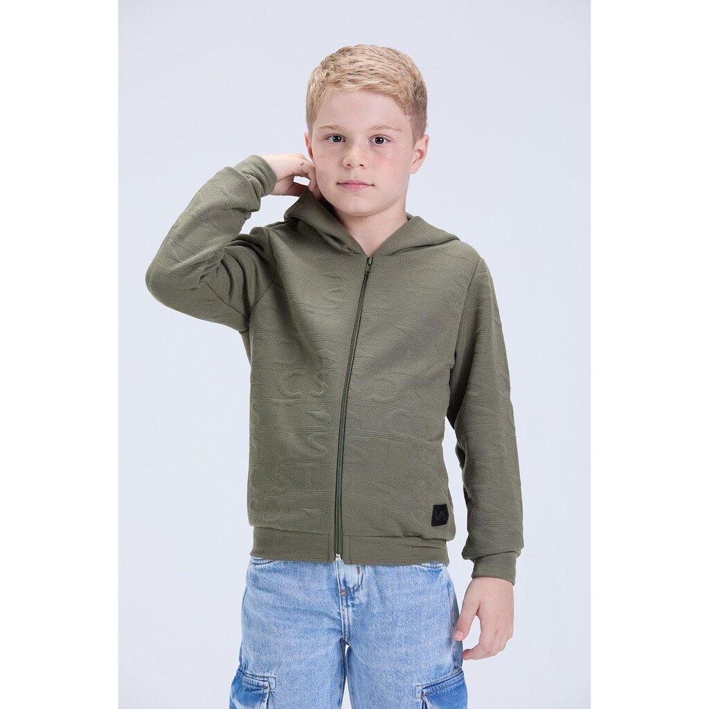 Jaqueta Infantil Masculina de Inverno Jaquard 3D