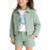 Jaqueta Infantil Menina Vi um Monstrinho Alphabeto Serrado - Verde