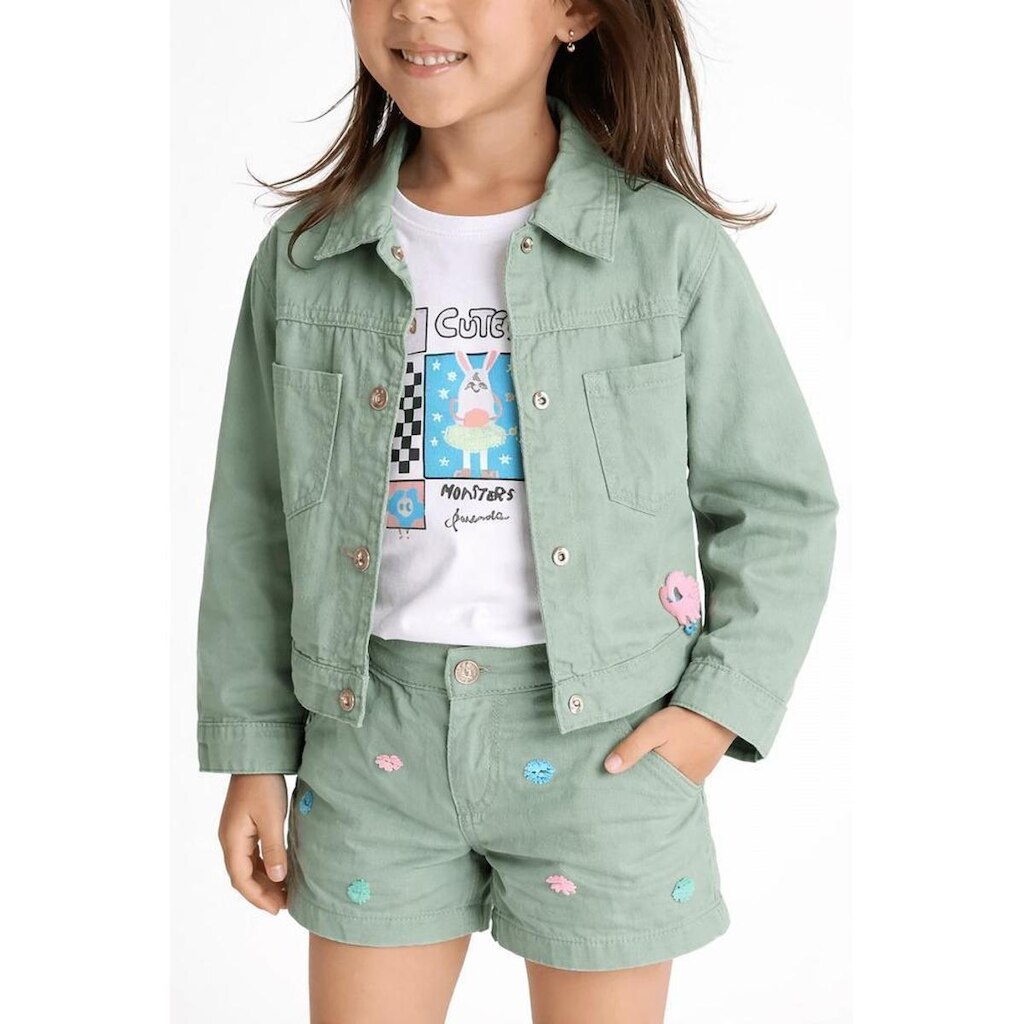 Jaqueta Infantil Menina Vi um Monstrinho Alphabeto Serrado