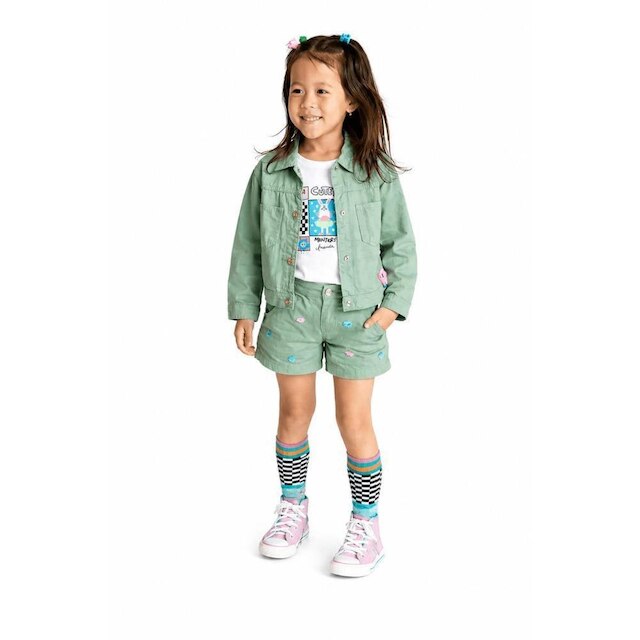 Jaqueta Infantil Menina Vi um Monstrinho Alphabeto Serrado