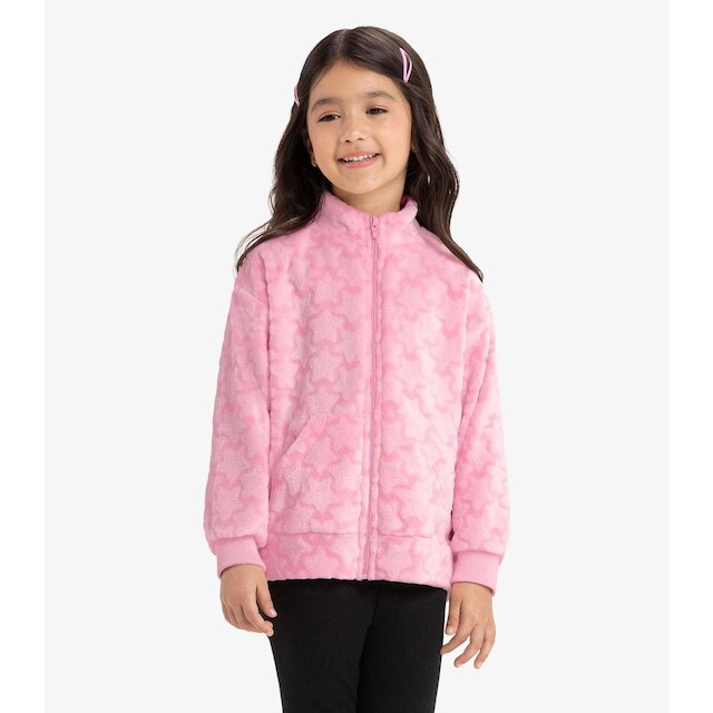 Jaqueta Infantil Pelinho Rovi Kids Rosa
