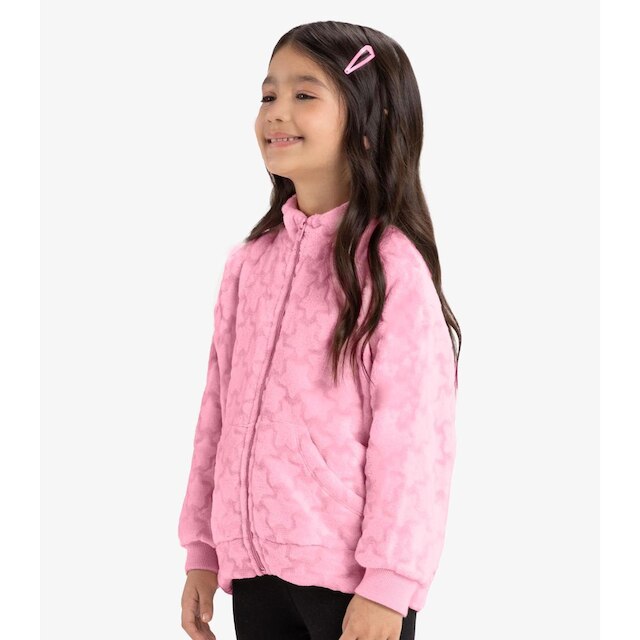 Jaqueta Infantil Pelinho Rovi Kids Rosa