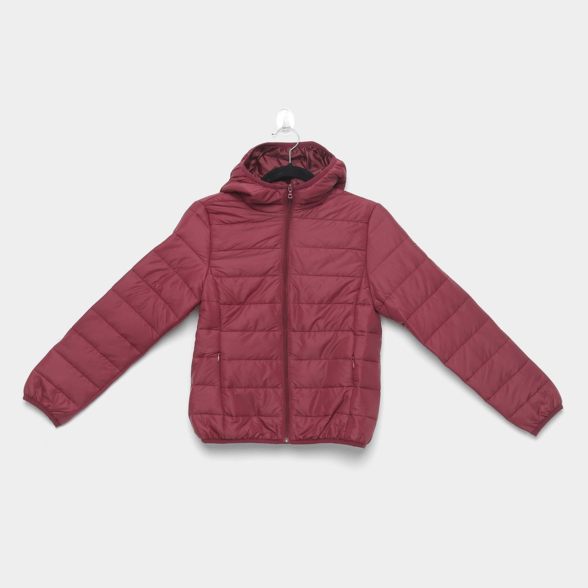 Jaqueta Infantil Pix Love Zíper Puffa Com Capuz - Vinho Menor preço em Jaqueta Infantil Pix Love Zíper Puffa Com Capuz - Vinho
