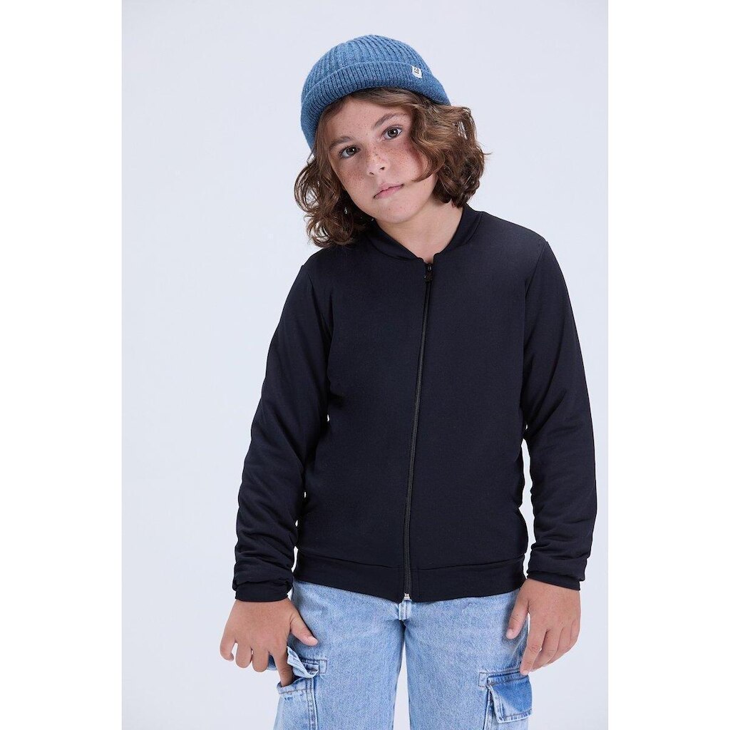 Jaqueta Infantil Unissex de Inverno Térmica Lisa com Zíper