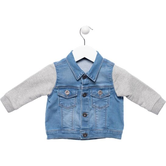 Jaqueta Jeans Bebê Masculina Mania Kids MK1026.JEANS.P Mania Kids - Azul