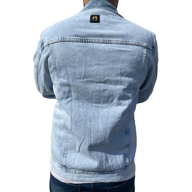 Jaqueta Jeans Clara Masculina Casaco Com Pelinho Caramelo