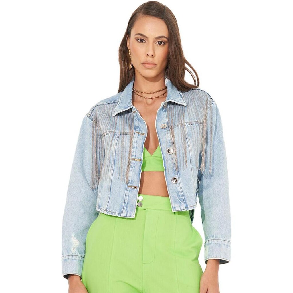 Jaqueta Jeans Colcci Chain Feminino