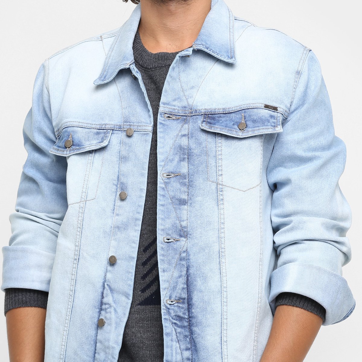 jaqueta jeans lavado