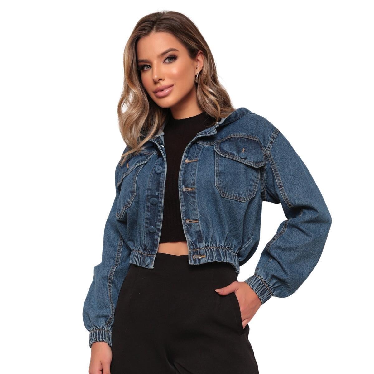 Bomber Jacket Jaqueta Jeans Bomber Feminina Usar Jaqueta Jeans