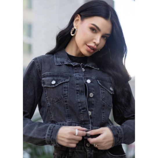 Jeans Masculina Casaco Jeans Preto Feminino Jeans Masculina