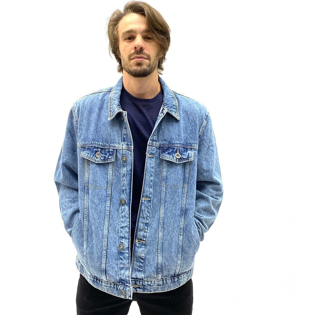 Jaqueta Jeans Hering Básica Masculina - Azul Claro é ruim? Jaqueta Jeans Hering Básica Masculina - Azul Claro é boa?