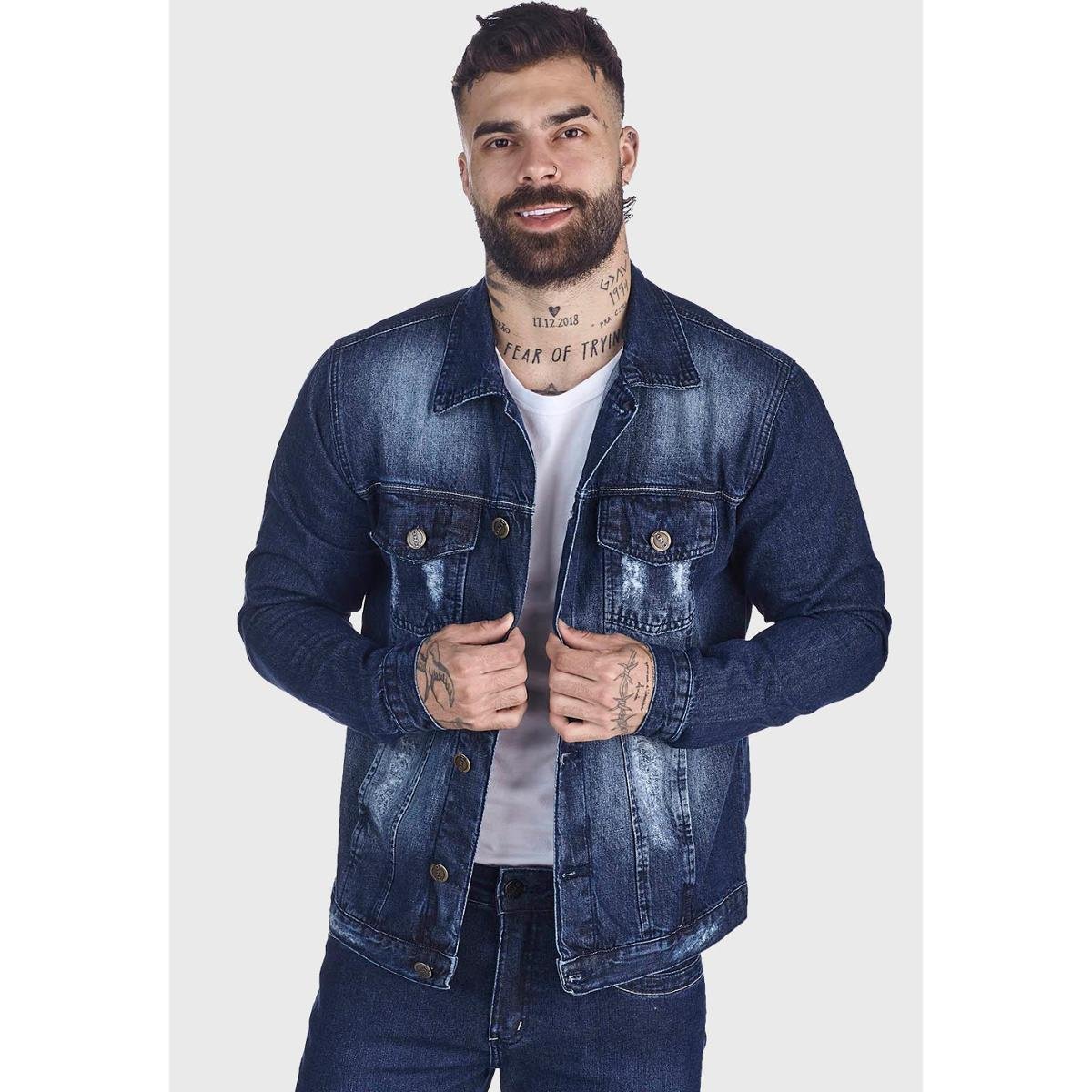 Jaqueta Jeans HNO Jeans Premium Leve Destroyed Used Azul é ruim? Jaqueta Jeans HNO Jeans Premium Leve Destroyed Used Azul é boa?