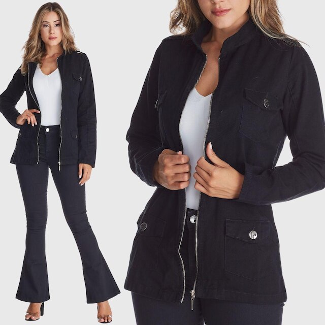 Jaqueta Jeans HNO Jeans Premium Preto