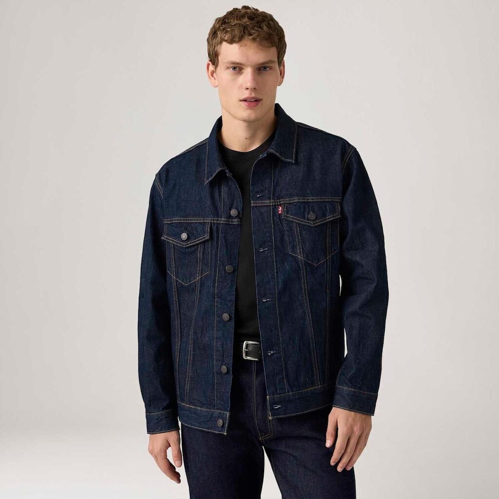 Jaqueta Jeans Levi's Relaxed Trucker Lavagem Escura Masculina