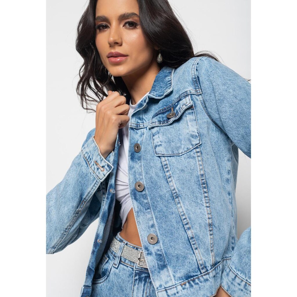 Jaqueta Jeans Marmorizado Salvatore Fashion