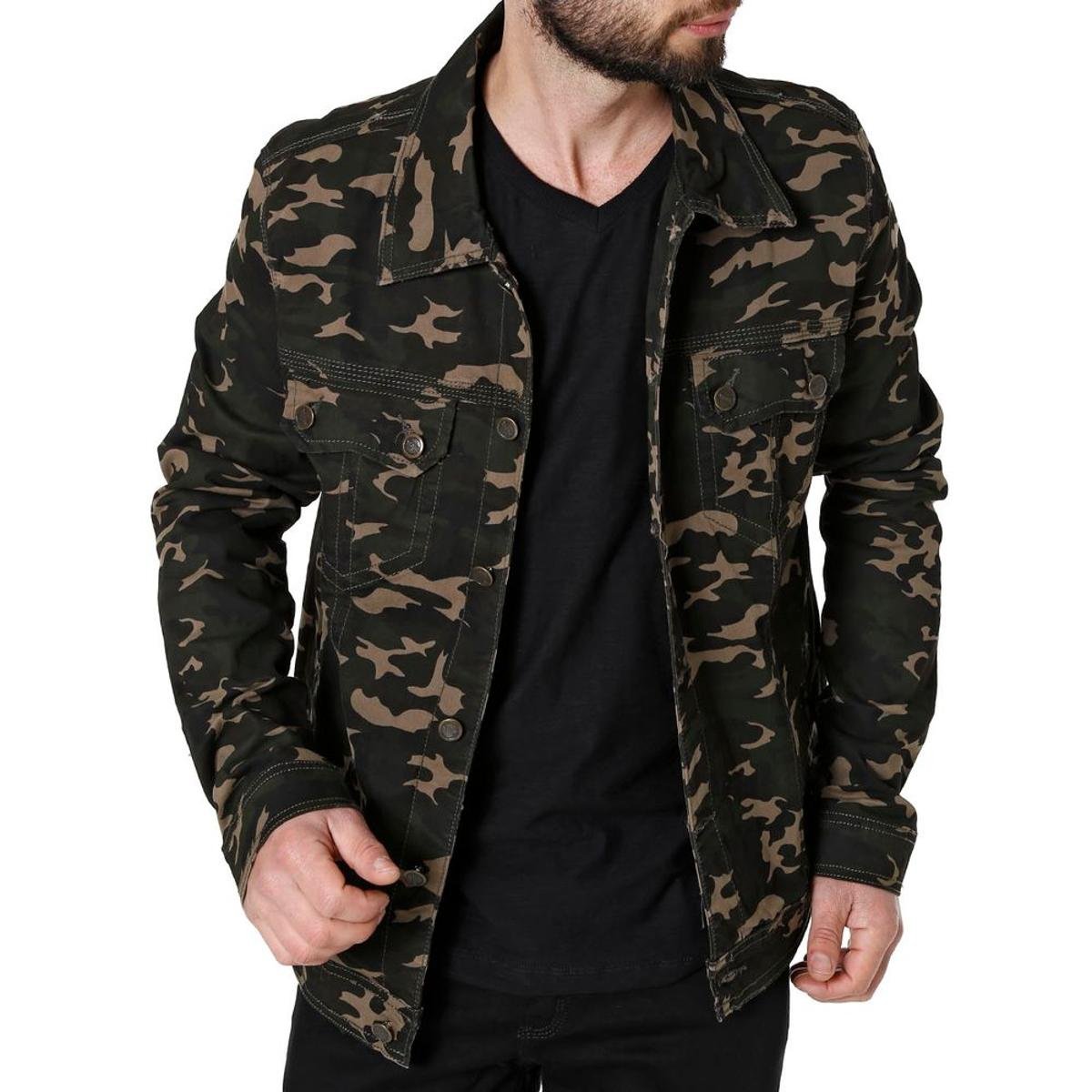 Jaqueta Jeans Masculina Bivik Verde - Verde Menor preço em Jaqueta Jeans Masculina Bivik Verde - Verde