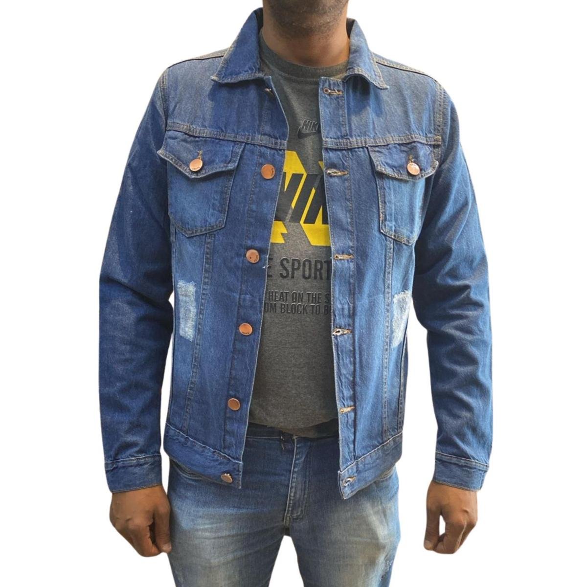 Jaqueta Jeans Masculina Premium Menor preço em Jaqueta Jeans Masculina Premium