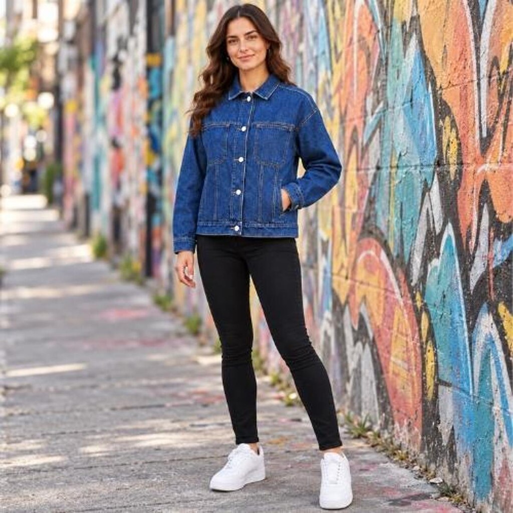Jaqueta Jeans Mickey Mouse com 4 Bolsos Frontais e Botões Metálicos- Enfim