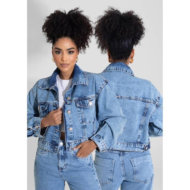 Jaqueta Jeans Sawary - 282367 AZUL G