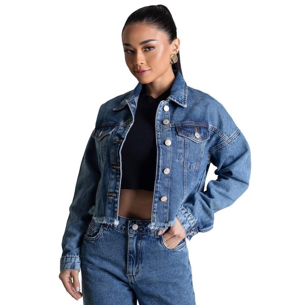 Jaqueta Jeans Sawary - 282608 - Azul médio GG