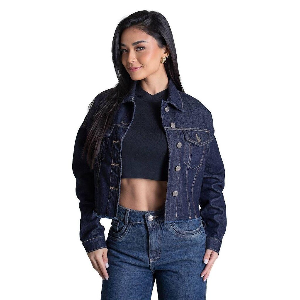 Jaqueta Jeans Sawary - 282627 - Azul médio GG