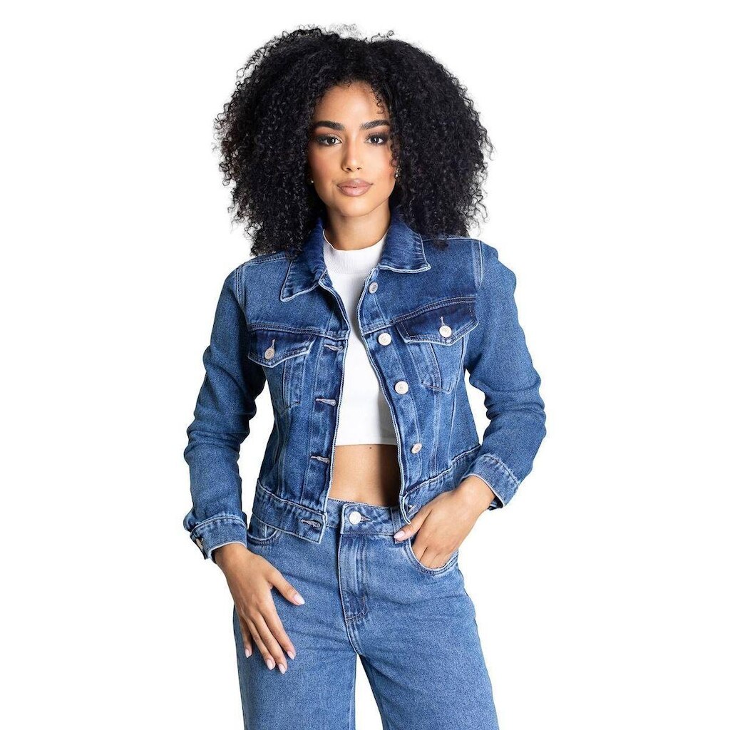 Jaqueta Jeans Sawary - 282841 - Azul médio GG