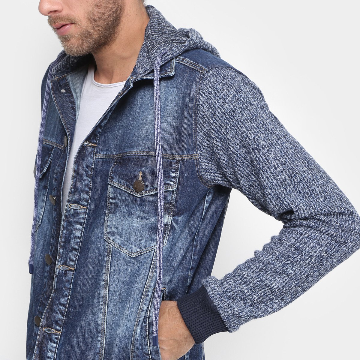 jaqueta jeans sawary masculina